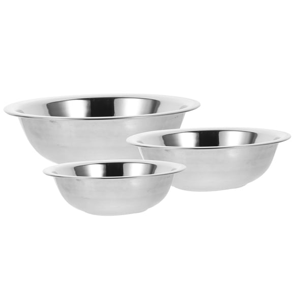 BESTYASH Set of 3 Stainless Steel Soup Bowls for Kitchen Use, Color Utensil Basins