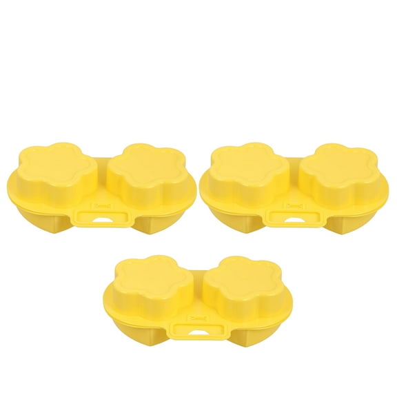 BESTYASH Set of 3 Steamed Molds with Buckle, Yellow PP Cooking Tools for Home Cooks