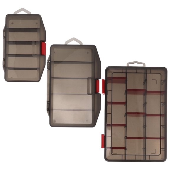 BESTYASH 3Pcs Sturdy Chocolate Portable Fishing Lure Organizer Box for Kayak and Camping
