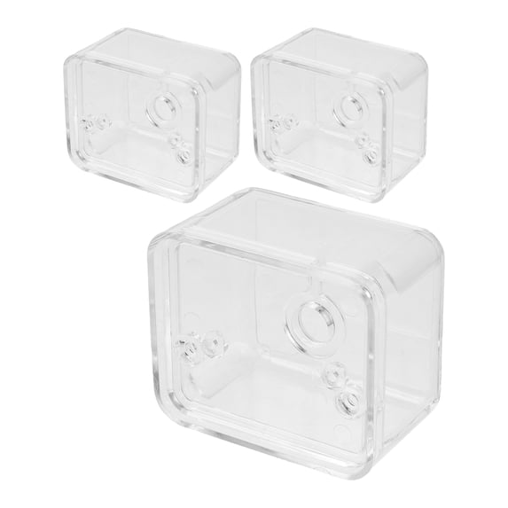 BESTYASH 3-Pack Clear Acrylic Protective Music Box Covers, Easy to Assemble Wind-Up Case Shells for Music Boxes