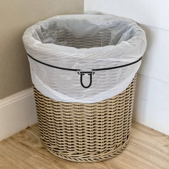 BESTYASH 3-Pack Trash Bag Fasteners with Elastic Rubber Bands Adjustable Garbage Can Holders in Assorted Colors