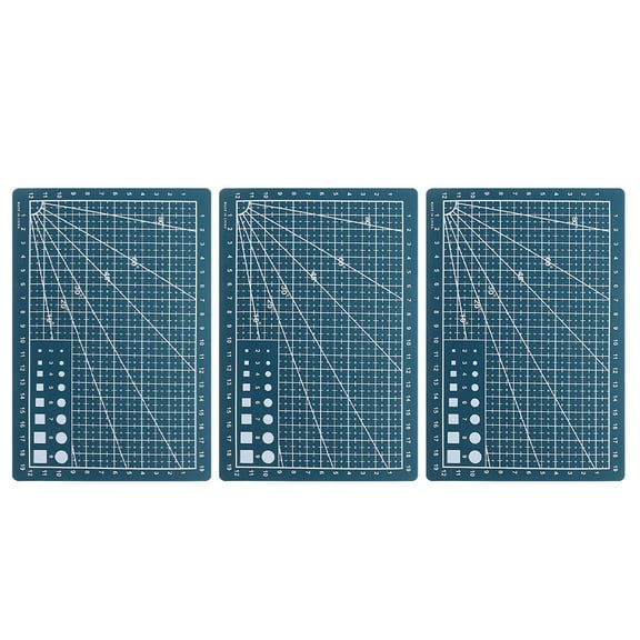 BESTYASH 3Pcs Versatile Sewing Craft Cutting Mats in Green Dual Sided Design for Precision