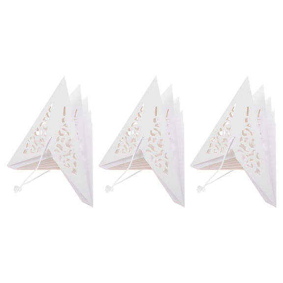 BESTYASH White Paper Star Lanterns 3Pcs Foldable 7-Pointed Nordic Style Holiday Party Decoration