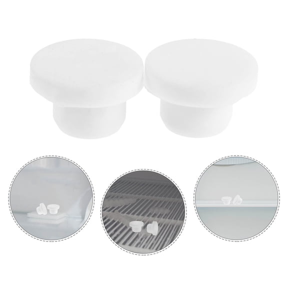 BESTYASH 3-Pack White Rubber Freezer Drain Hole Plugs, Universal Leakproof Chest Freezer Set for Easy Seal