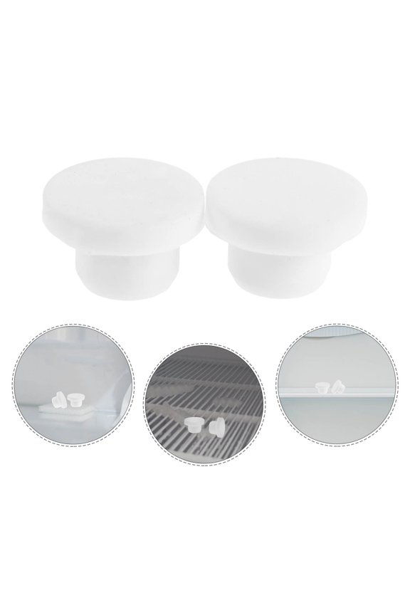 3-Pack White Rubber Freezer Drain Hole Plugs, Universal Leakproof Chest Freezer Set for Easy Seal