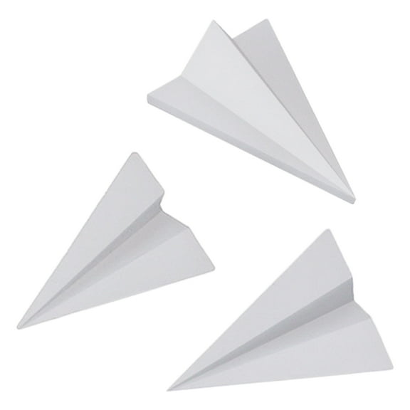 BESTYASH Set of 3 White Silicone Molds for Paper Airplane Shapes, Ideal for 3D Epoxy Decorations and Landscape Fillers