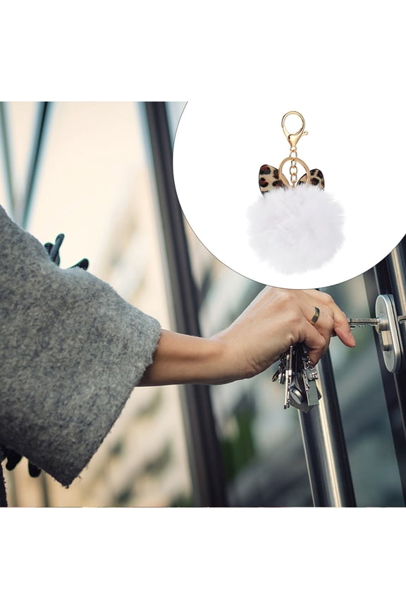 3Set Key Chain Cute White Alloy Cute Keyrings for Women Daily Use