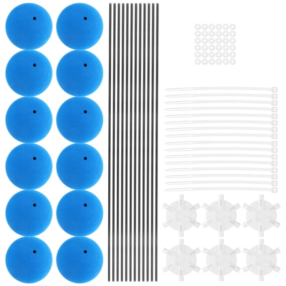 BESTYASH 3Sets Durable Plastic Rc Helicopter Landing Training Gear with Blue Frame and Assorted Foam Balls