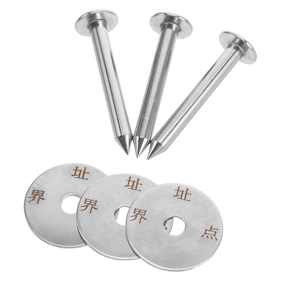 BESTYASH 3Sets Low Profile Stainless Steel Garden Stakes for Versatile Outdoor Surveying