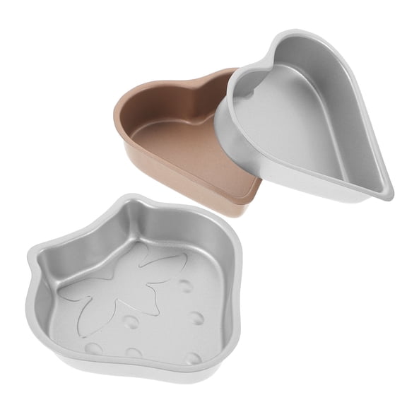 BESTYASH 3pcs Baking Cake Molds Assorted Color Non-stick Coating High-carbon Steel for Home Users