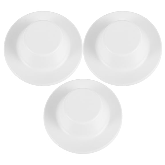 BESTYASH Set of 3 White Round Pipe Hole Covers, Contemporary Escutcheon Caps Made of HIPS to Block Debris for Office Use