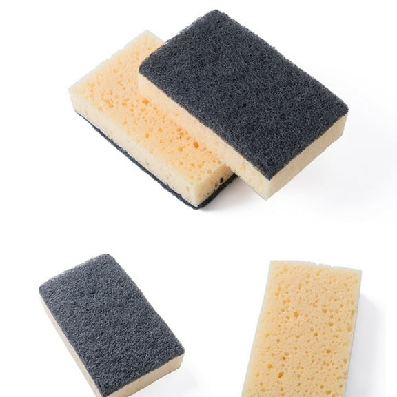 BESTYASH Sponge Scouring Pads Assorted Color Durable for All Kitchenware 3Pcs