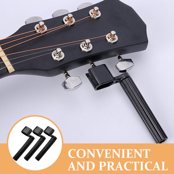 BESTYASH 3pcs Guitar String Winders Tool Black ABS for Musicians String Winding Needs