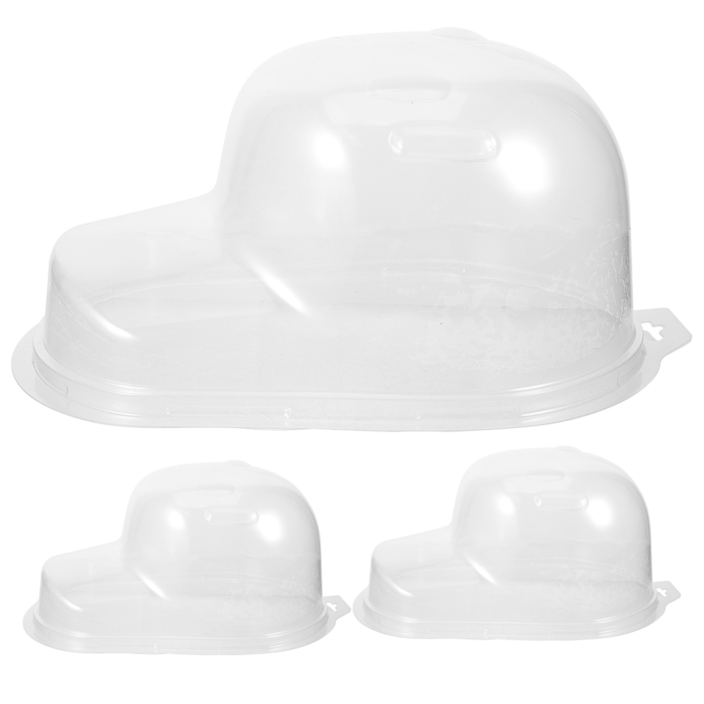 BESTYASH Set of 3 Clear Plastic Baseball Cap Storage Cases with ...
