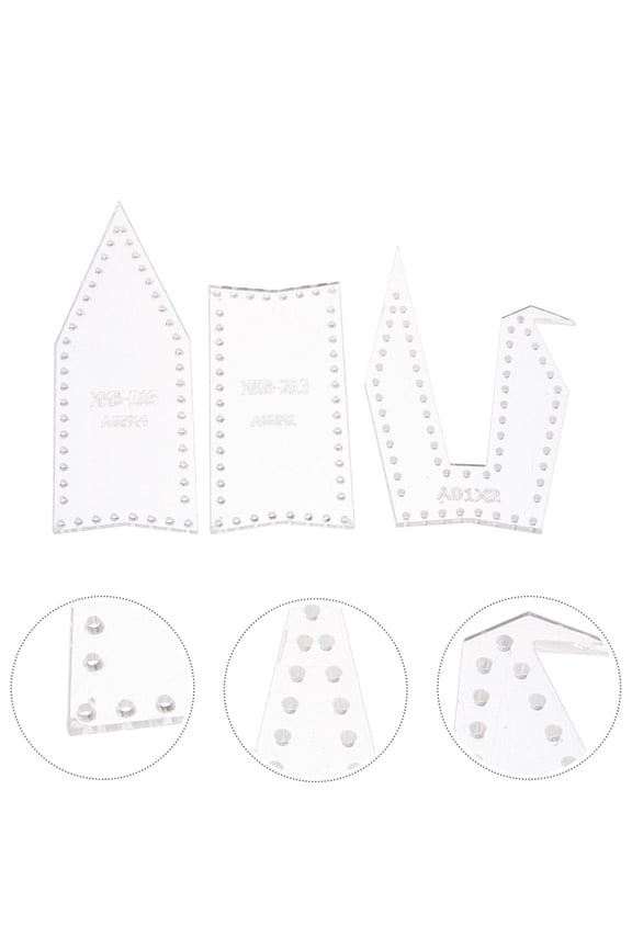 3pcs Keychain Production Template for Acrylic Stencils White DIY Projects Beginners Professionals