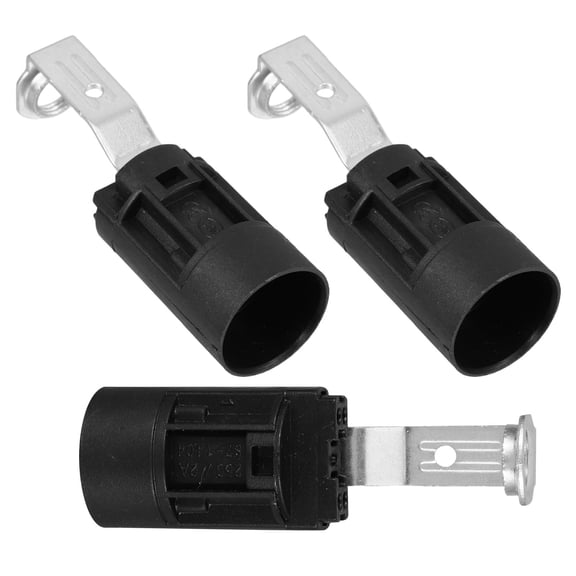 BESTYASH 3Pcs Black E14 Screw Base Light Bulb Holder Socket for Vintage Style Pendant Lamps