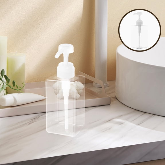 BESTYASH Set of 3 Transparent PETG Pump Bottles for Liquid Storage, Press Pump Dispensers for Bathroom and Home Use