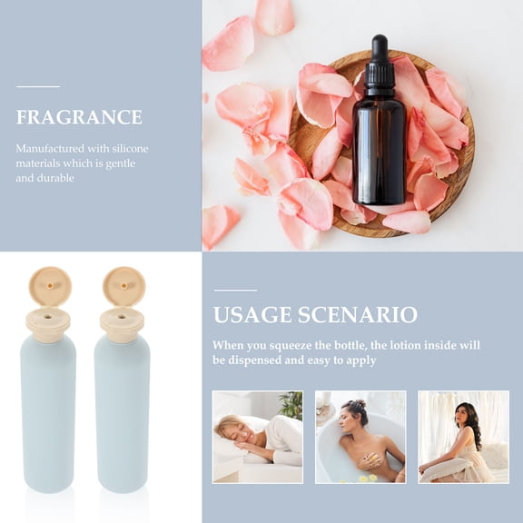 BESTYASH 4 Pcs Shampoo Conditioner Bottles HDPE Plastic Reusable Travel-friendly Hotel General Users