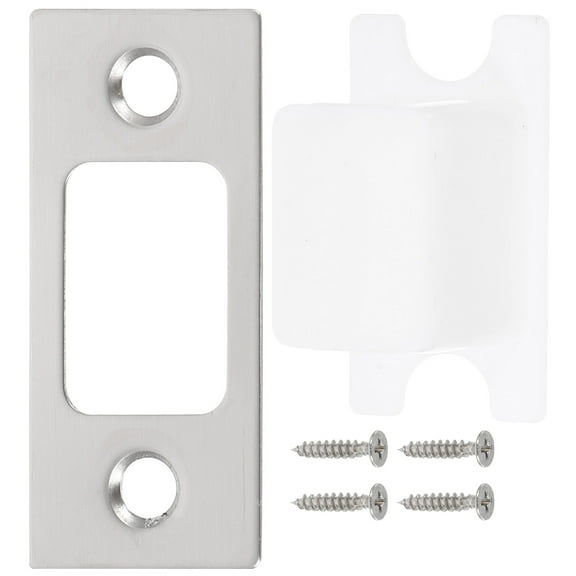BESTYASH 4 Sets Deadbolt Strike Plate Round Stainless Steel Security Protection