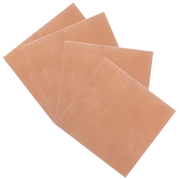 BESTYASH 4 Sheets Copper Sheets Copper Plates Khaki for Crafters