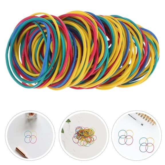 BESTYASH 400Pcs Assorted Colored Rubber Bands Stretchable Bands for Office Craft Supply