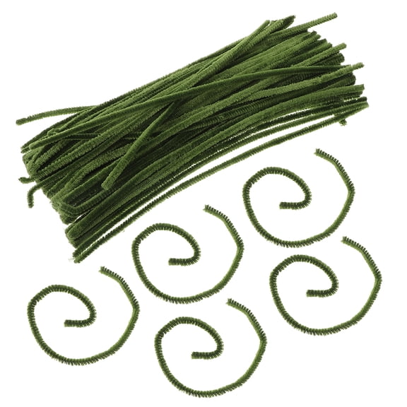 BESTYASH 400Pcs Chenille Stems for Craft Decoration Olive Green Versatile Twisting Rods for DIY Projects