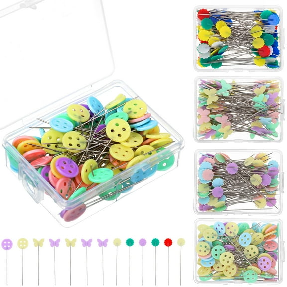 BESTYASH 400Pcs Straight Pin for Fabric Flat Head Pins for Home Sewing Projects