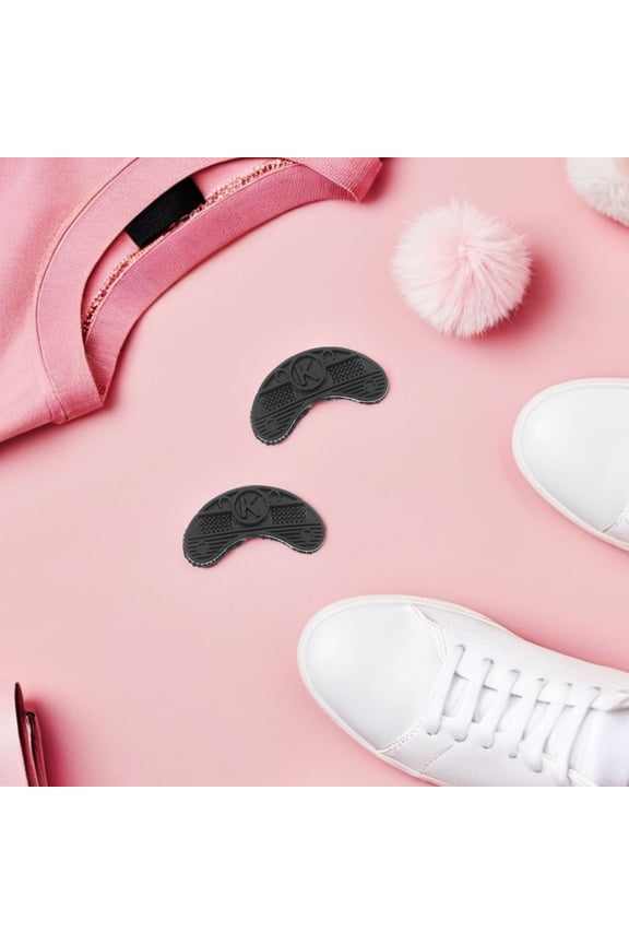 40 Pairs Black Rubber Heel Protectors Nonslip Shoe Sole Repair Pads for Sneakers Casual Footwear