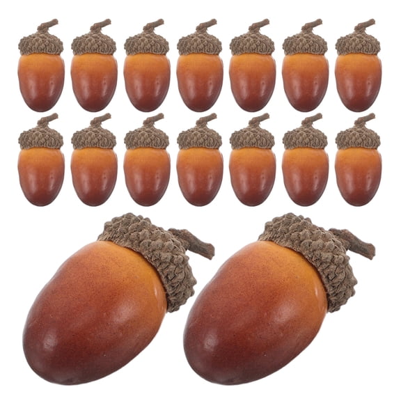 BESTYASH 40 Pieces Realistic Artificial Acorn Decorations for Fall Home and Office Table Display, Autumn Craft Accents