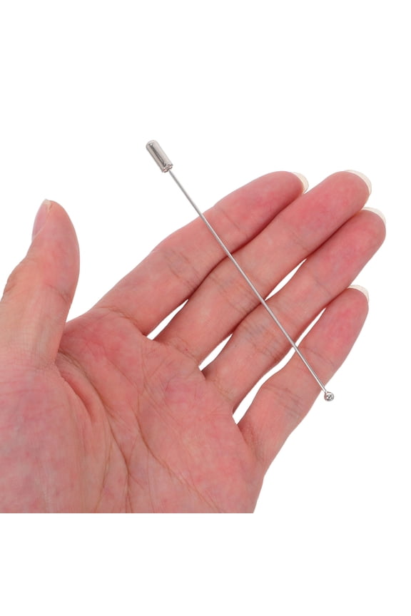 40 Pieces Copper Alloy Straight Pins Stoppers for Jewelry Making, Brooch Crafting, and Corsage Design
