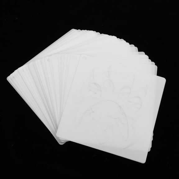 BESTYASH 42Pcs Number Stencils for Painting on Wood White Flexible Durable Templates for DIY Craft Projects