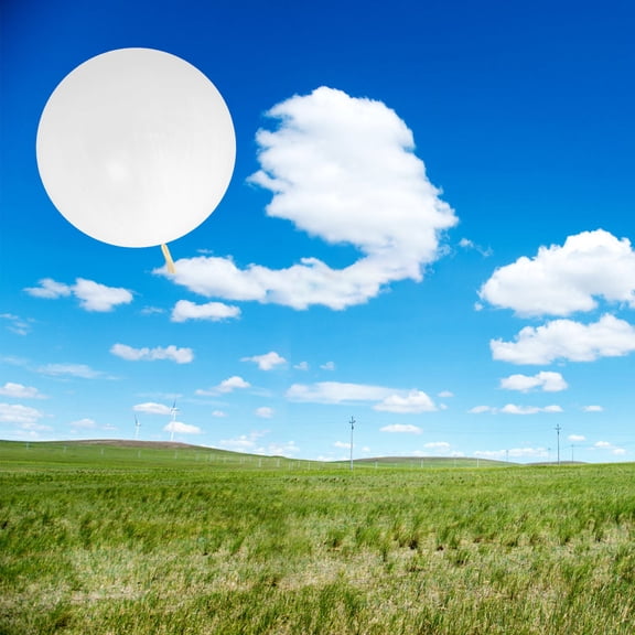 BESTYASH 48 Inch White Latex Weather Balloon for Meteorological Study, Aerial Photography, and Outdoor Decoration Use