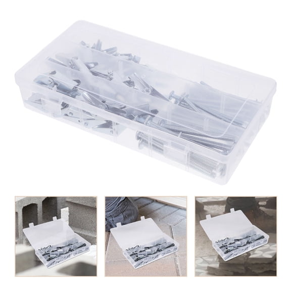 BESTYASH 48PCS Screw And Anchor Set Drywall Heavy Duty Silver For Contractors