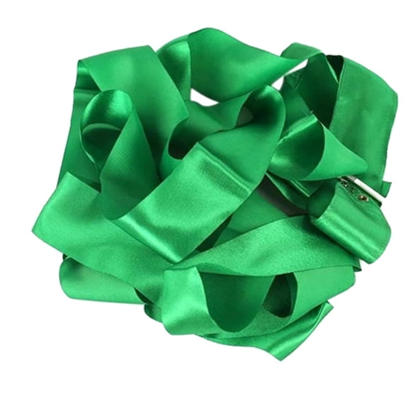 BESTYASH 4M Gym Dance Ribbon Wand in Green for Gymnastics and Dance Made of Durable Polyester and Plastic
