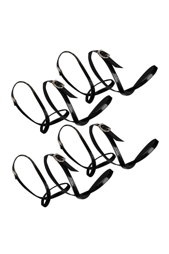 4Pairs Black Anti-Loose High Heel Shoe Straps with Buckles Adjustable Ankle Strap for Walking Stability