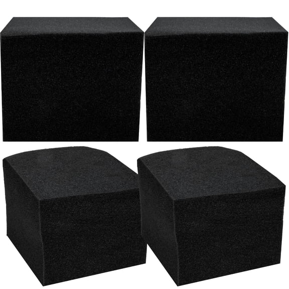 BESTYASH 4-Pack Black Acoustic Sound Absorbing Panels for Effective Noise Reduction and Soundproofing