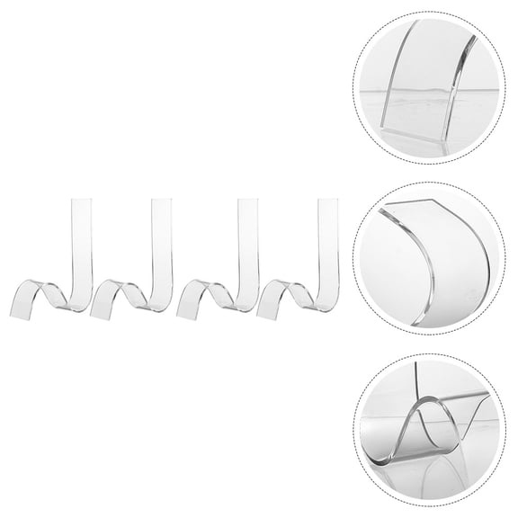 BESTYASH Set of 4 Transparent Acrylic Shoe Risers for Store Display and Home Organization, and Stylish Design