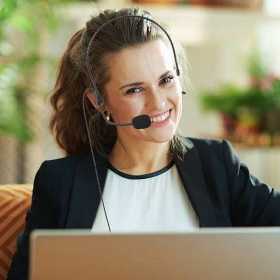 BESTYASH 4-Pack Adjustable Microphone Headset with Clear Mic for Speaking, Stage, Recording, and Online Communication