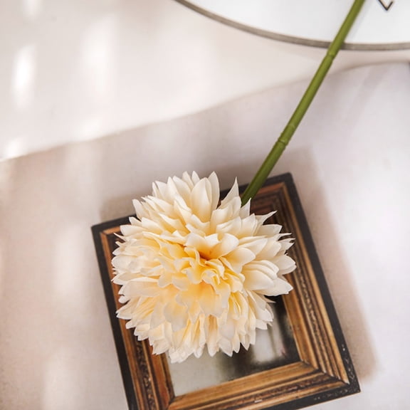 BESTYASH 4Pcs Artificial Dandelions Light Yellow with Natural Appearance for Stylish Vase Filling