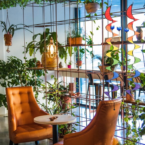 BESTYASH 4Pcs Assorted Color Hanging Swirls Streamers for Party Garden Yard Outdoor Decorations