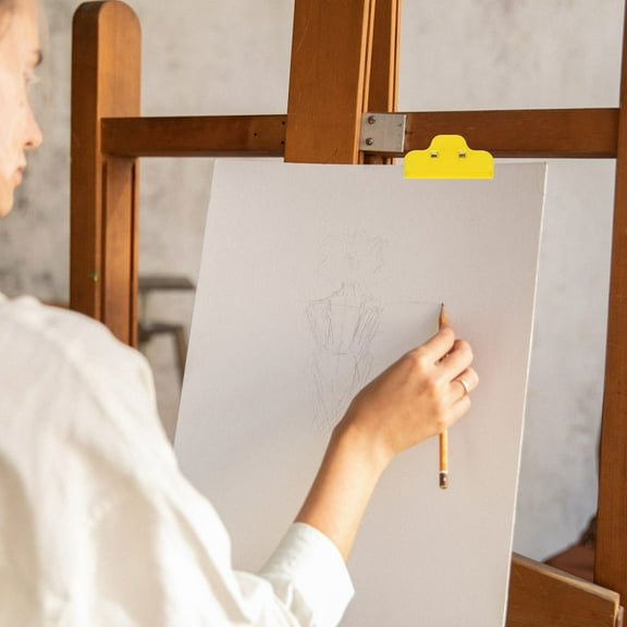 BESTYASH 4Pcs Assorted Color Plastic Binder Clips for Painting Drawing and Office Supplies with Rust Resistant Design