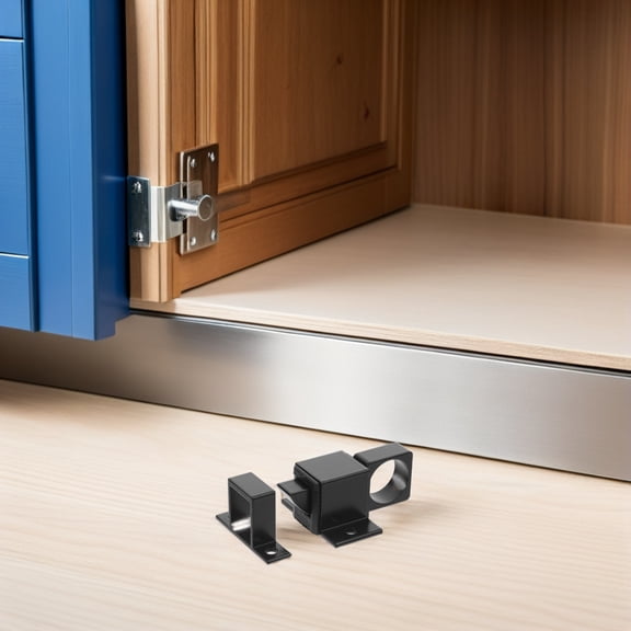 BESTYASH 4-Pack Automatic Spring Door Latches, Aluminum Alloy Self-Closing Push Latch for Cabinet Security and Home Safety