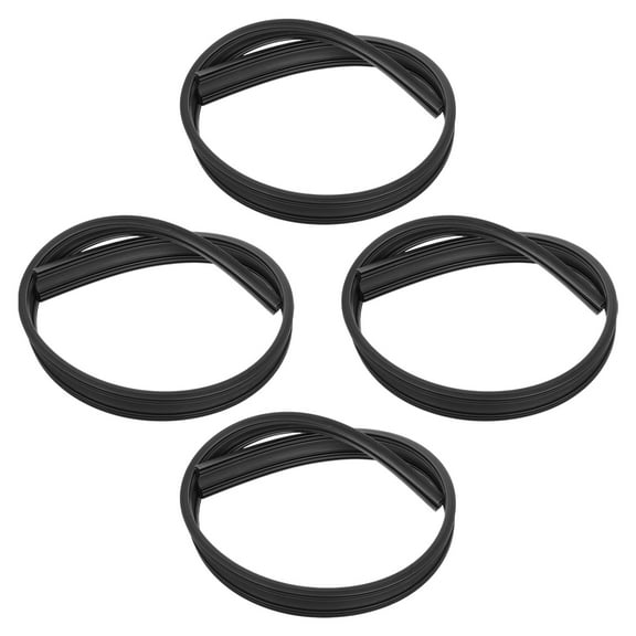 BESTYASH 4Pcs Automotive Windshield Wiper Rubber Refills Black Universal Fit for Front and Rear Windows