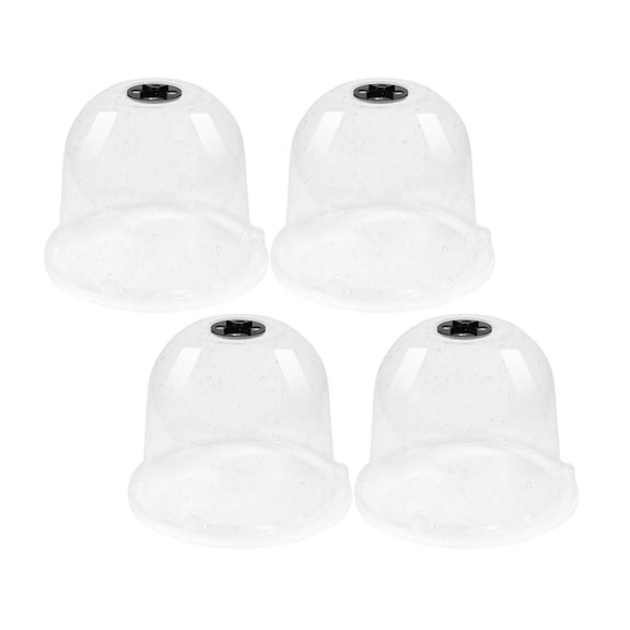 BESTYASH 4Pcs Reusable Plant Humidity Dome with Airflow Vent Transparent Garden Protector