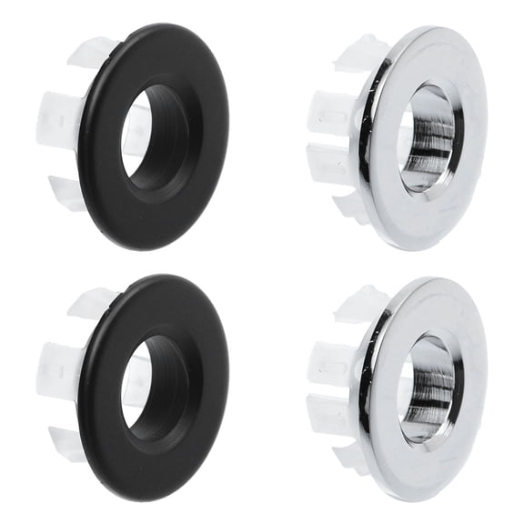 BESTYASH 4Pcs Basin Overflow Cover in Assorted Colors Easy Install Sink Overflow Replacement