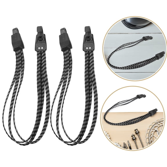 BESTYASH 4Pcs Bike Tie Down Straps Black Adjustable Weather Resistant Luggage Binding Bands