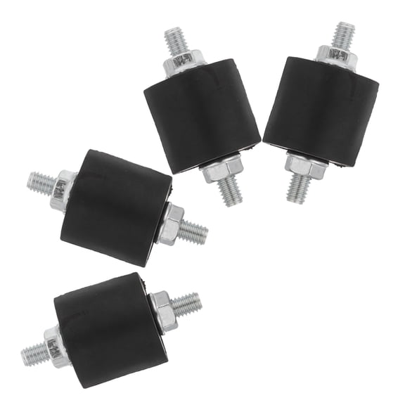 BESTYASH 4Pcs Black Air Compressor Vibration Isolator Mounts with Nuts for Stable Use