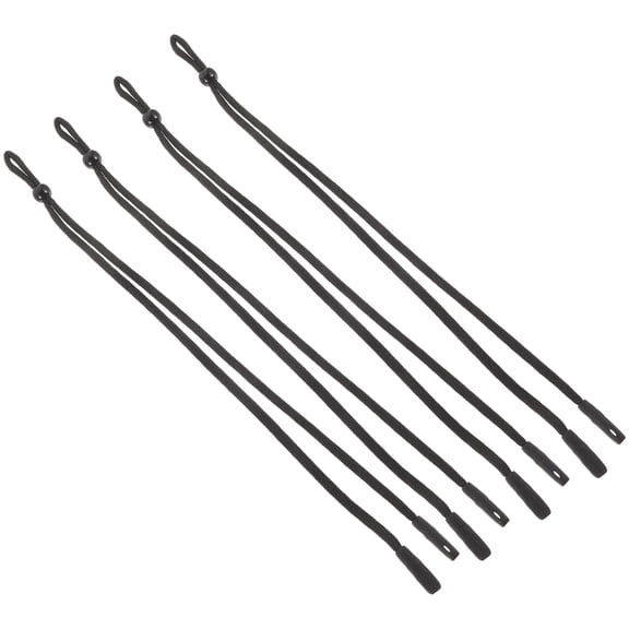 BESTYASH 4Pcs Black Glasses Holder Strap Practical Adjustable Eyeglasses Cord for Sports Activities