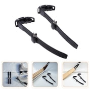 BESTYASH Black Nylon Roller Skate Straps with Buckle for Inline Skates 4Pcs