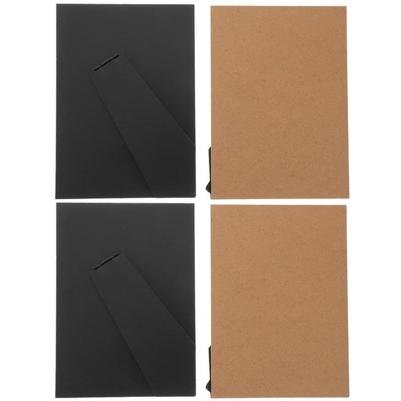 BESTYASH 4Pcs Black Picture Frame Backing Board Replacement with Dual Orientation Support and Easy Installation
